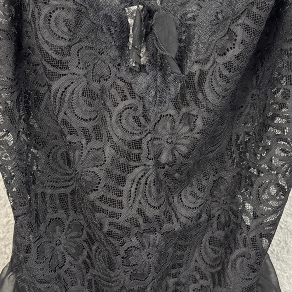 Y2K Vintage  Lace Camisole Sheer Spaghetti Strap Whimsygoth Coquette Val Mode - Picture 6 of 7
